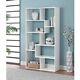 Tall Bookcase Cubby Large Open Bookshelf Modern Cube 8 Shelf Display White Book