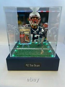 Tom Brady Patriots Blue Jersey Throwing Custom Display Case 1/1 Slab Box