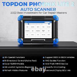 Topdon Phoenix Lite 2 Car OBD2 Diagnostic Scanner Bidirectional Key Coding Tesla