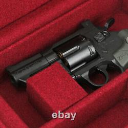 Tourbon Leather Revolver Hard Case Gun Storage Box Handgun Display Pistol Carry