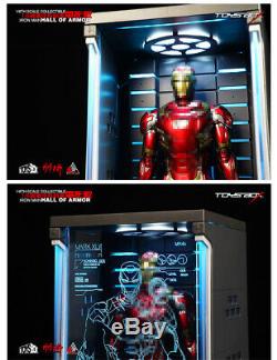 Toys Box 1/6 Iron Man Hall of Armor LED Dust Box 12'' Figure Doll Display Case