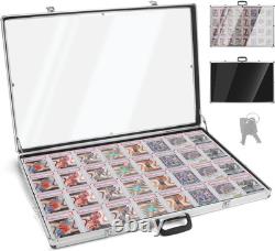 Trade/Card Show Locking Aluminum Display Case Showcase 34 x 22 Locks + Risers