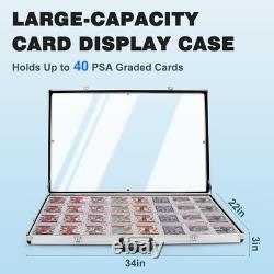 Trade/Card Show Locking Aluminum Display Case Showcase 34 x 22 Locks + Risers