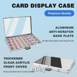Trade/Card Show Locking Aluminum Display Case Showcase 34 x 22 Locks + Risers