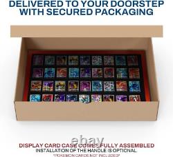 Trade Show Card Display Case 36 x 24 x 4 In PSA Slab Graded USA Cherry Wood Box