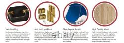 Trade Show Card Display Case PSA 36 x 24 x 4 Walnut & Blue USA Coins Wood Box