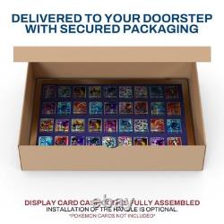 Trade Show Card Display Case PSA 36 x 24 x 4 Walnut & Blue USA Coins Wood Box