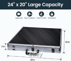 Trade Show Display Case, 24X20 Table Top Portable Aluminum Baseball Card Disp
