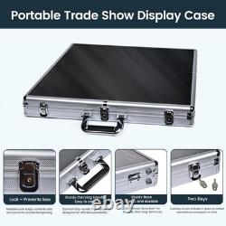 Trade Show Display Case, 24X20 Table Top Portable Aluminum Baseball Card Disp