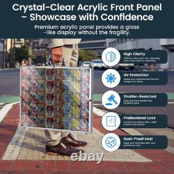 Trade Show Display Case, 24X20 Table Top Portable Aluminum Baseball Card Disp