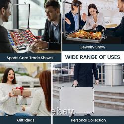 Trade Show Display Case, 24X20 Table Top Portable Aluminum Baseball Card Disp