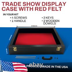 Trade Show Display Case Glossy Black P304B Card, Jewelry, and Show Display Case