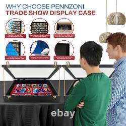 Trade Show Display Case Glossy Black P304B Card, Jewelry, and Show Display Case