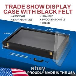 Trade Show Display Case Portable with Acrylic Side Guards