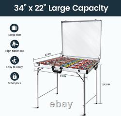 Trade Show Display Case for Cards 34 X 22 Aluminum Portable Locking Display Ca
