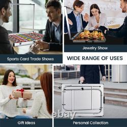 Trade Show Display Case for Cards 34 X 22 Aluminum Portable Locking Display Ca