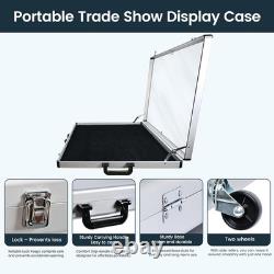 Trade Show Display Case for Cards 34 X 22 Aluminum Portable Locking Display Ca
