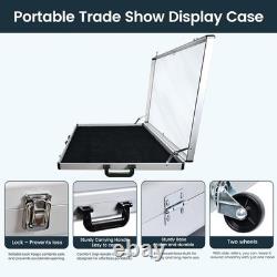 Trade Show Display Case for Cards 34 x 22 Aluminum Portable Locking Display