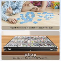 Trading Card Display Case 2 Pcs Black Aluminum 34 x 22 Pokemon TCG Sport PSA Box