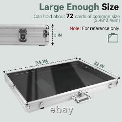 Trading Card Display Case Aluminum 34 x 22 Pokemon TCG Sport PSA Show Box Frame