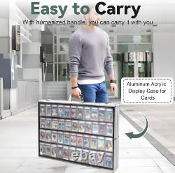 Trading Card Display Case Aluminum 34 x 22 Pokemon TCG Sport PSA Show Box Frame