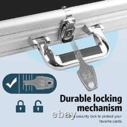 Trading Card Display Case Aluminum Alloy 34x22 Lockable Jewelry Sports