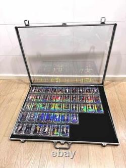 Trading Card Display Case Black Aluminum Ultra-Thin Sport PSA Slabs Box With Bag