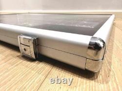 Trading Card Display Case Black Aluminum Ultra-Thin Sport PSA Slabs Box With Bag