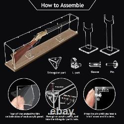 Triangular 49 Acrylic Rifle Display Case with Sturdy Base Perfect Gift