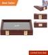 Two Timbers Small Display Case with Cherry Finish Handmade Wood Box with Glas