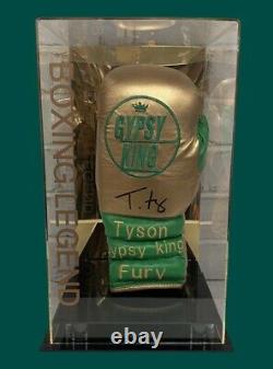 Tyson Fury Hand Signed Gypsy King Boxing Glove in a Display Case