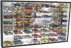 UV-Protected Matchbox Collectible Display Case with 56 Compartments