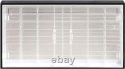UV-Protected Matchbox Collectible Display Case with 56 Compartments