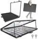 Ultra-Thin 31.4X23.6In Aluminum Card Display Case with Felt Tote Bag, Black Hi