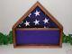 Us American Oak 3 X 5 Flag Display Case Memorabilia Box D