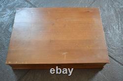 VINTAGE 1970s ORIGINAL CASE XX USA DISPLAY KNIFE BOX RED BLUE SCROLL STAG 33574