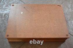 VINTAGE 1970s ORIGINAL CASE XX USA DISPLAY KNIFE BOX RED BLUE SCROLL STAG 33574