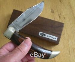 VINTAGE 7 DOT CASE XX BUFFALO KNIFE # P172 With WOOD DISPLAY BOX STORAGE ISSUES