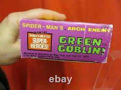 VINTAGE MEGO 1970's WGSH GREEN GOBLIN WITH ORIGINAL BOX + DISPLAY CASE