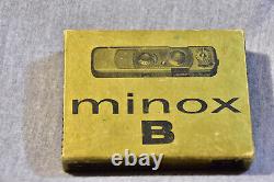 VINTAGE MINOX B CAMERA WITH br / CASE, CHAIN AND DISPLAY BOX