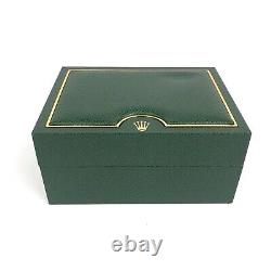 VTG Rolex Watch 64.00.02 Green Gold Leather Case Box With Insert Display & Sleeve