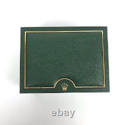 VTG Rolex Watch 64.00.02 Green Gold Leather Case Box With Insert Display & Sleeve