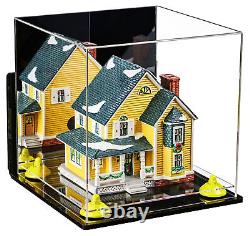 Versatile Acrylic Display-Box with Mirror, Wall Mount, Risers & Clear Base (A001)