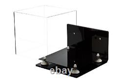 Versatile Acrylic Display Case-Box w / White Risers Mirror & Wall Mount (A001)