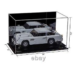Versatile Acrylic Display Case -Box with Black Risers & Mirror 14x8x8.5 (A011)
