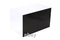 Versatile Acrylic Display Case -Box with Black Risers & Mirror 14x8x8.5 (A011)