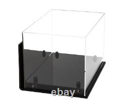 Versatile Acrylic Display Case -Box with Black Risers Mirror & Wall Mount (A004)
