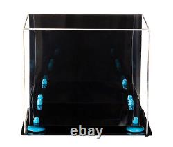 Versatile Acrylic Display Case -Box with Blue Risers & Mirror 12.25x10x10.5(A012)