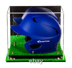 Versatile Acrylic Display Case-Box with Gold Risers, Mirror & Turf Base (A012)