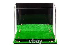 Versatile Acrylic Display Case-Box with Gold Risers, Mirror & Turf Base (A012)